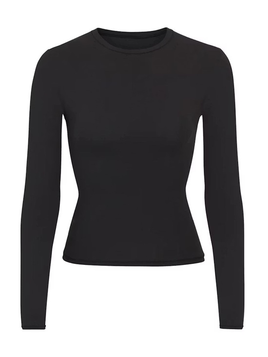 SKIMS Tops - SKIMS Fits Everybody Long Sleeve T-Shirt in Onyx
